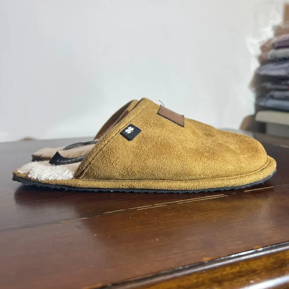 Lucky Brand Kids Tan Faux Fur Mule Slippers Size 2/3